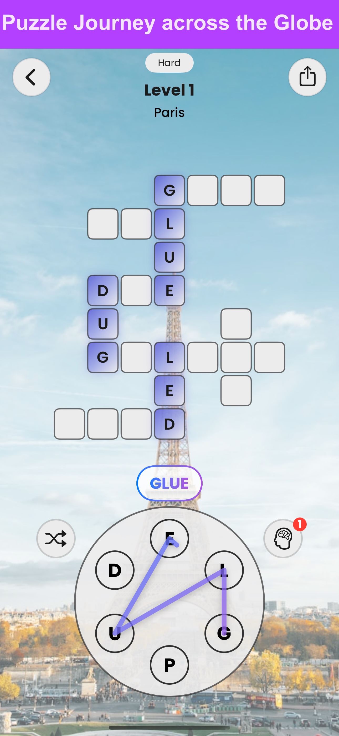 Urban Words displaying a beautiful unlocked city view background